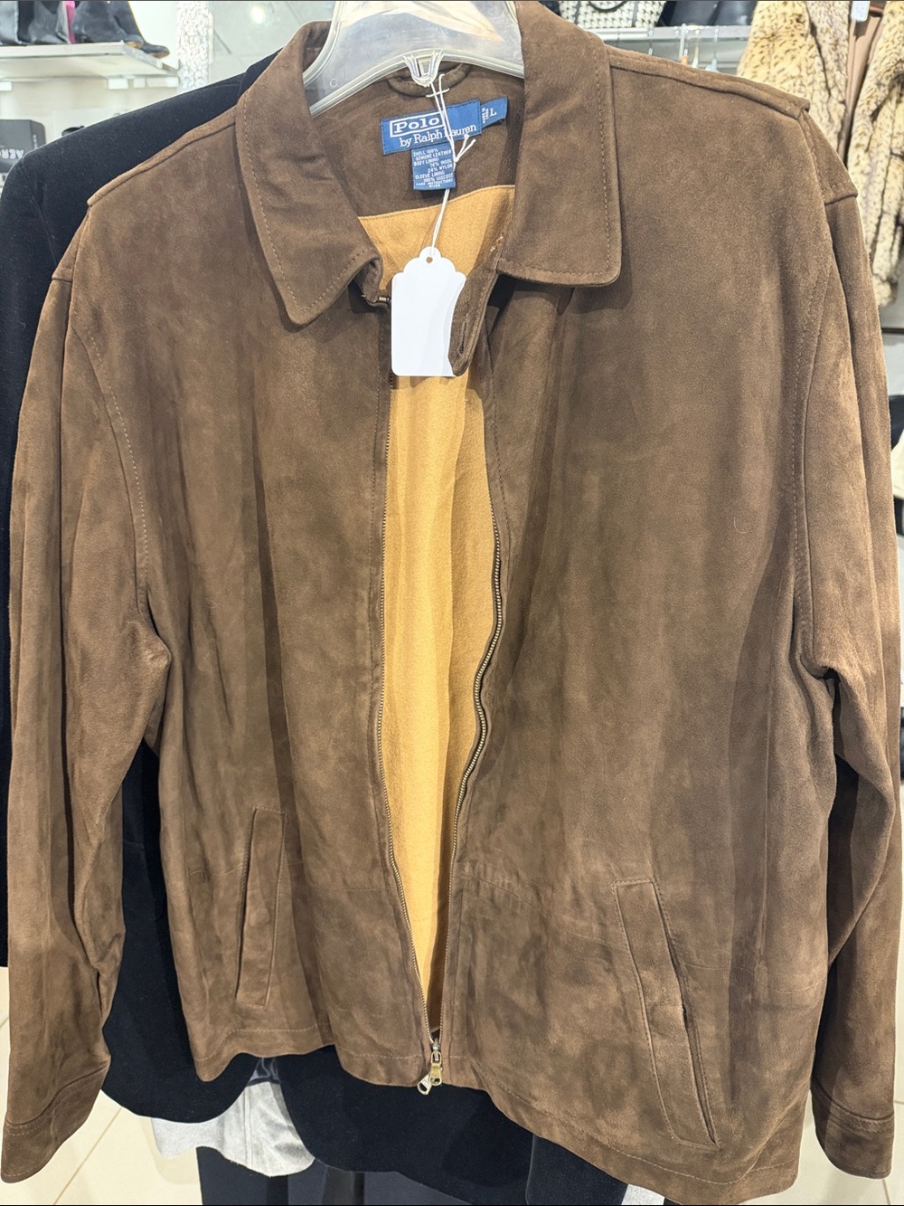 Polo by Ralph Lauren Brown Suede Zip jacket large